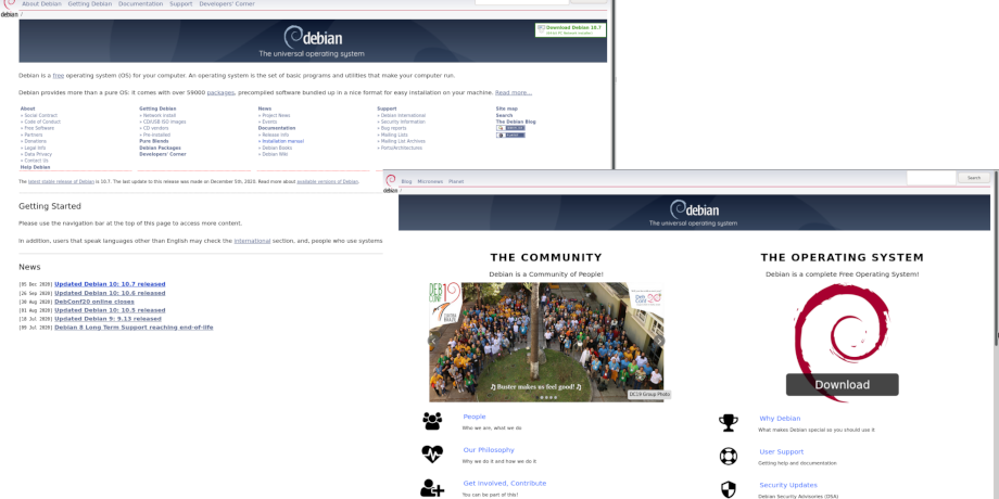 Debian updated its homepage and prepared for a much better web site