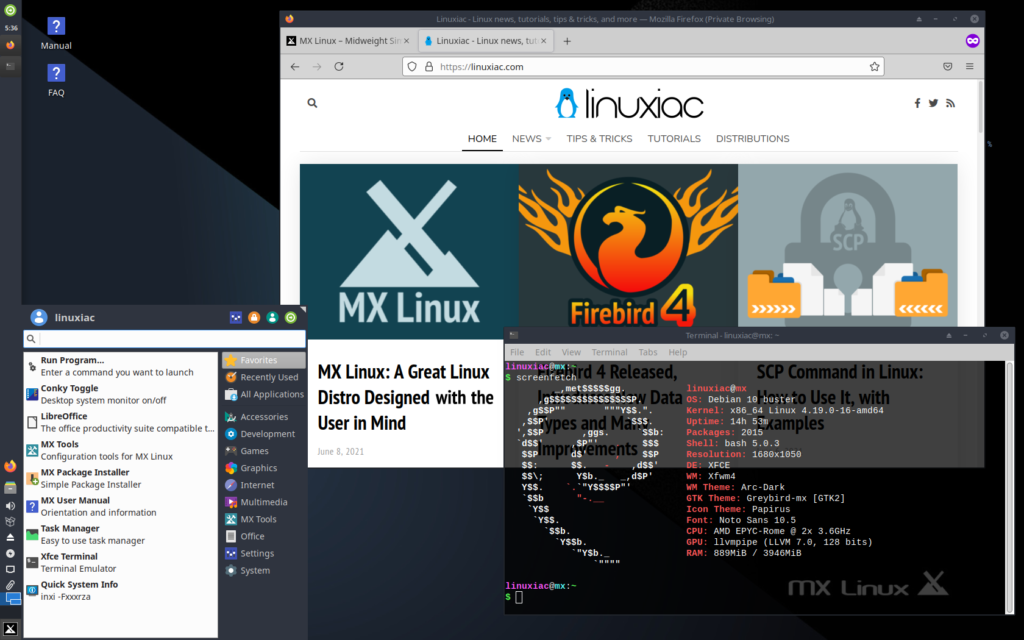MX Linux Xfce
