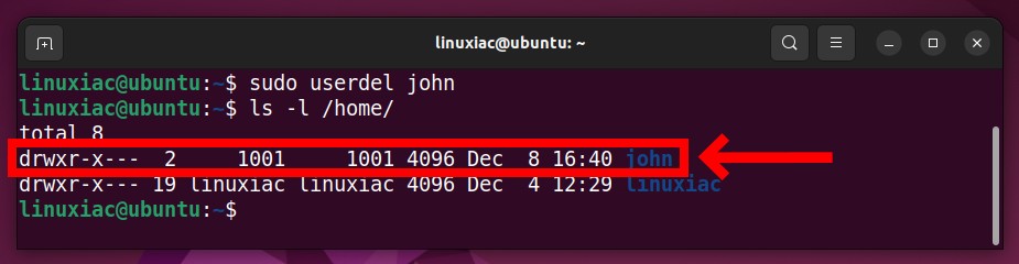 How To Remove User In Linux Using The Command Line