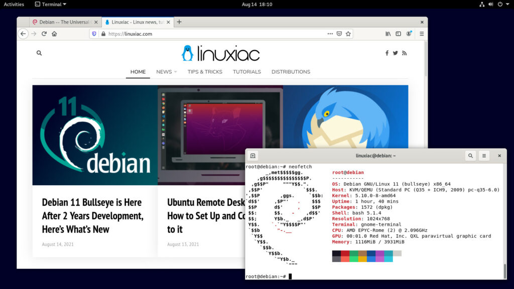 Debian 11 Gnome Desktop Environment