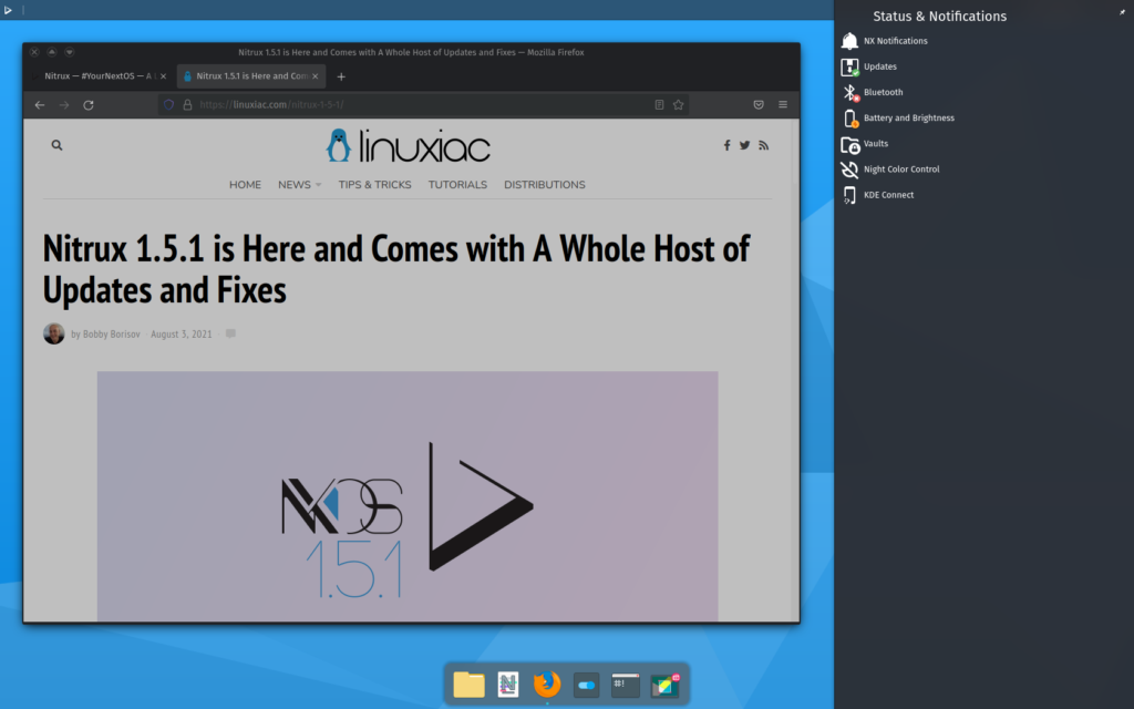Nitrux 1.5.1 NX Desktop