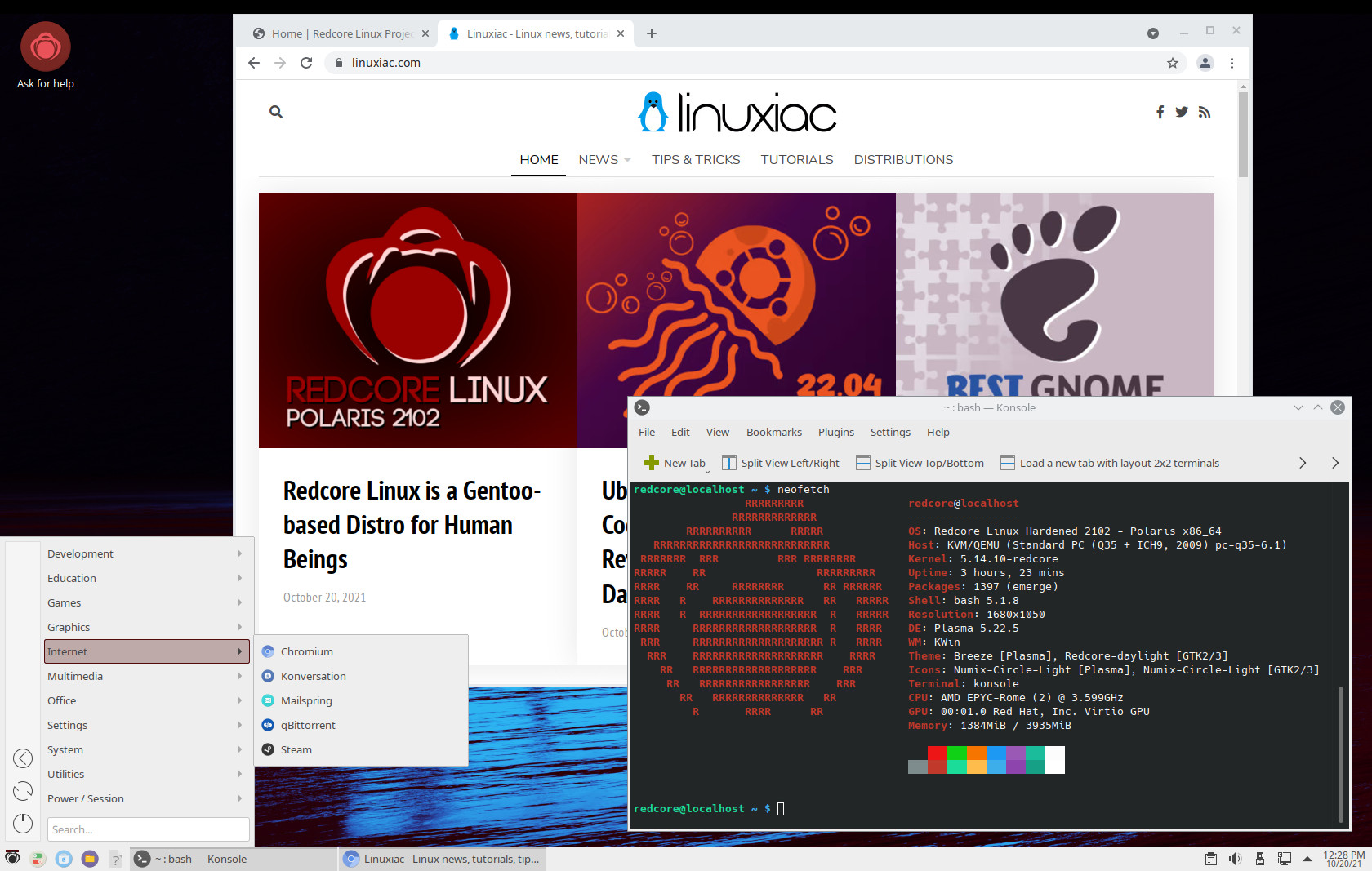 Redcore Linux is a Gentoo-based Distro for Human Beings