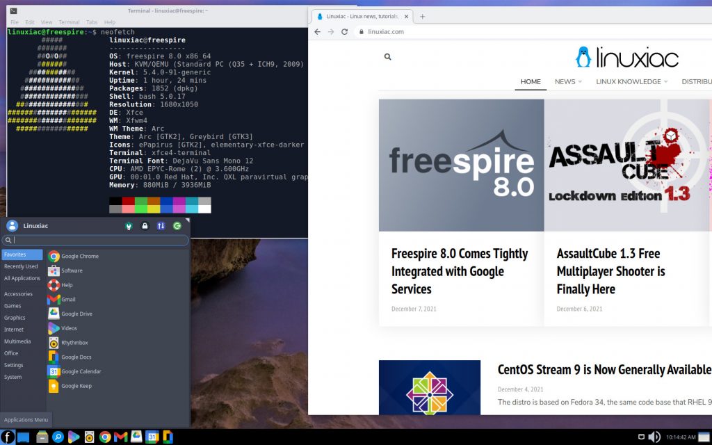 Freespire 8.0 работен плот