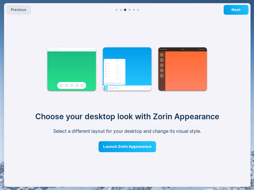 Zorin OS 16 Lite Welcome Tour App