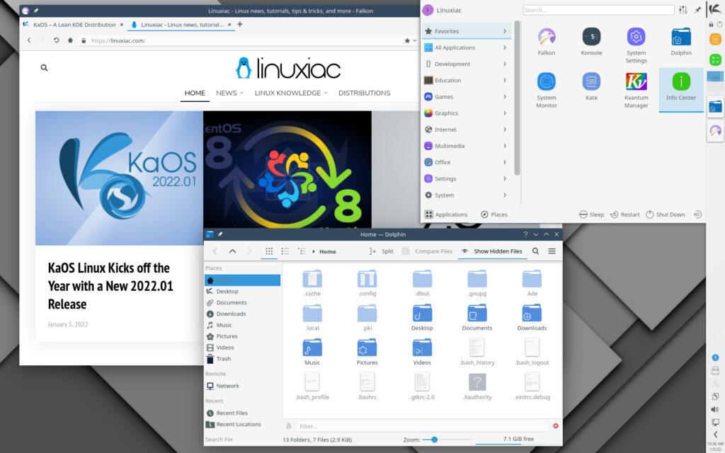 KaOS 2022.01 Plasma Desktop