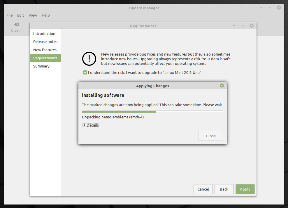 Upgrading to Linux Mint 20.3
