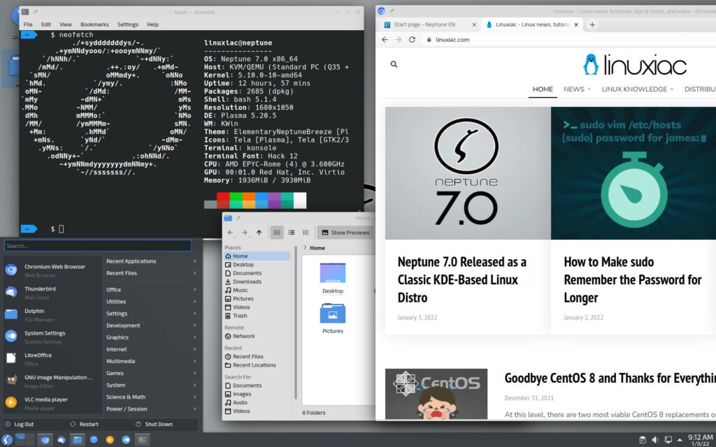 Neptune Linux 7.0 KDE Plasma Desktop