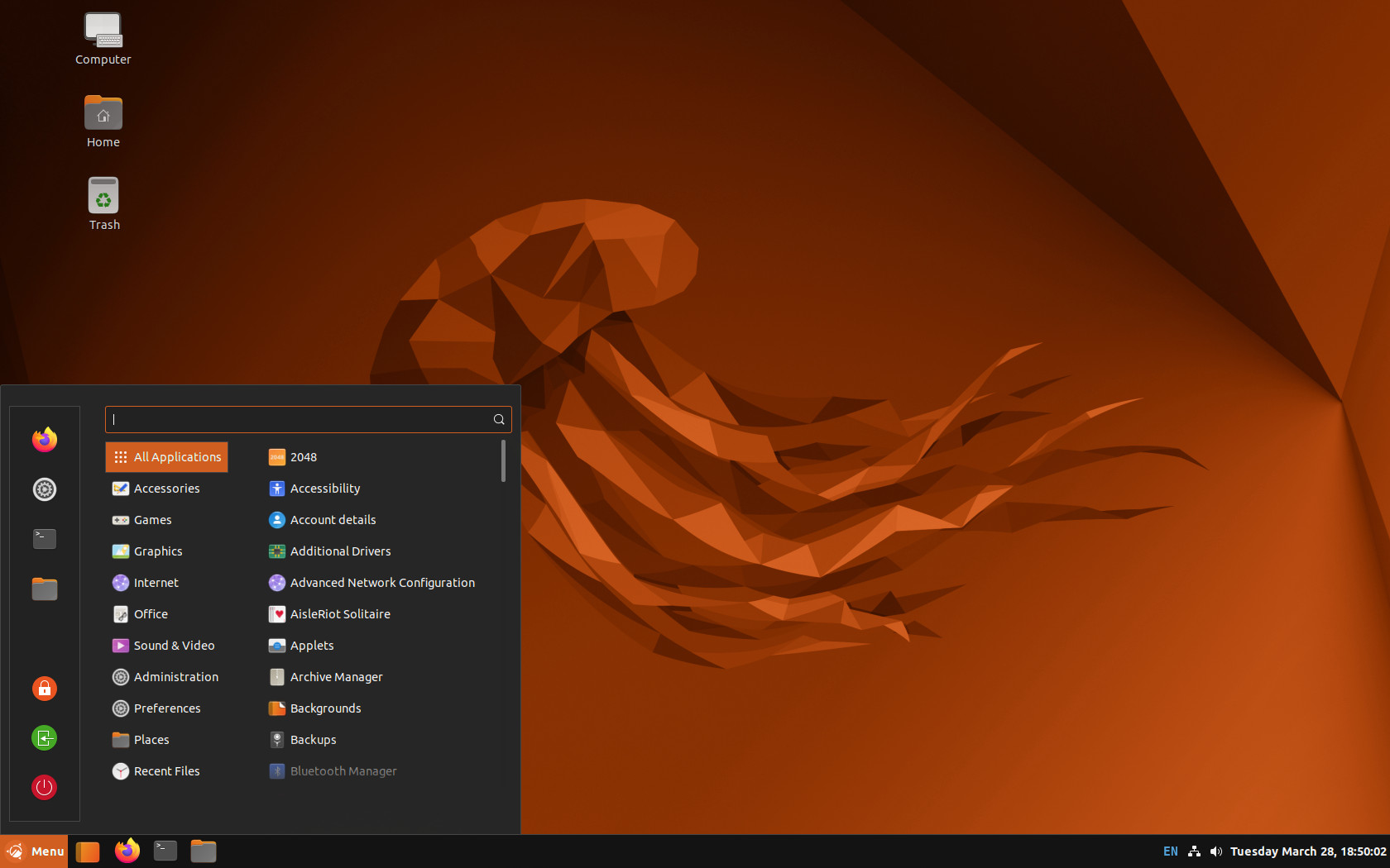 Ubuntu Cinnamon Desktop 